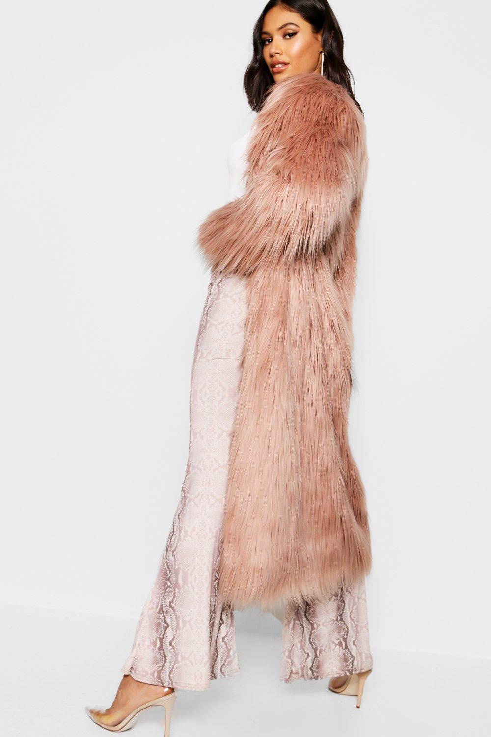 Boohoo mongolian hot sale fur coat